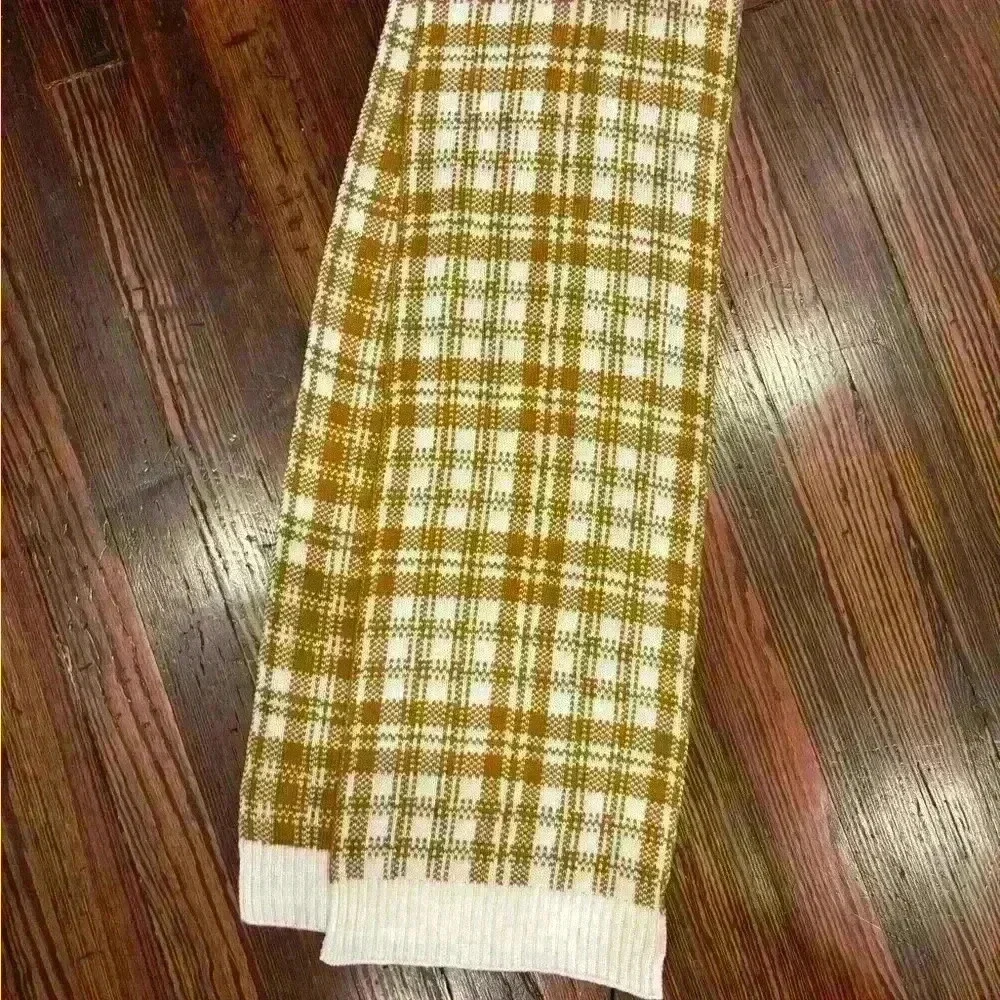 NWT Timberland Mustard Cream Plaid Men’s Scarf